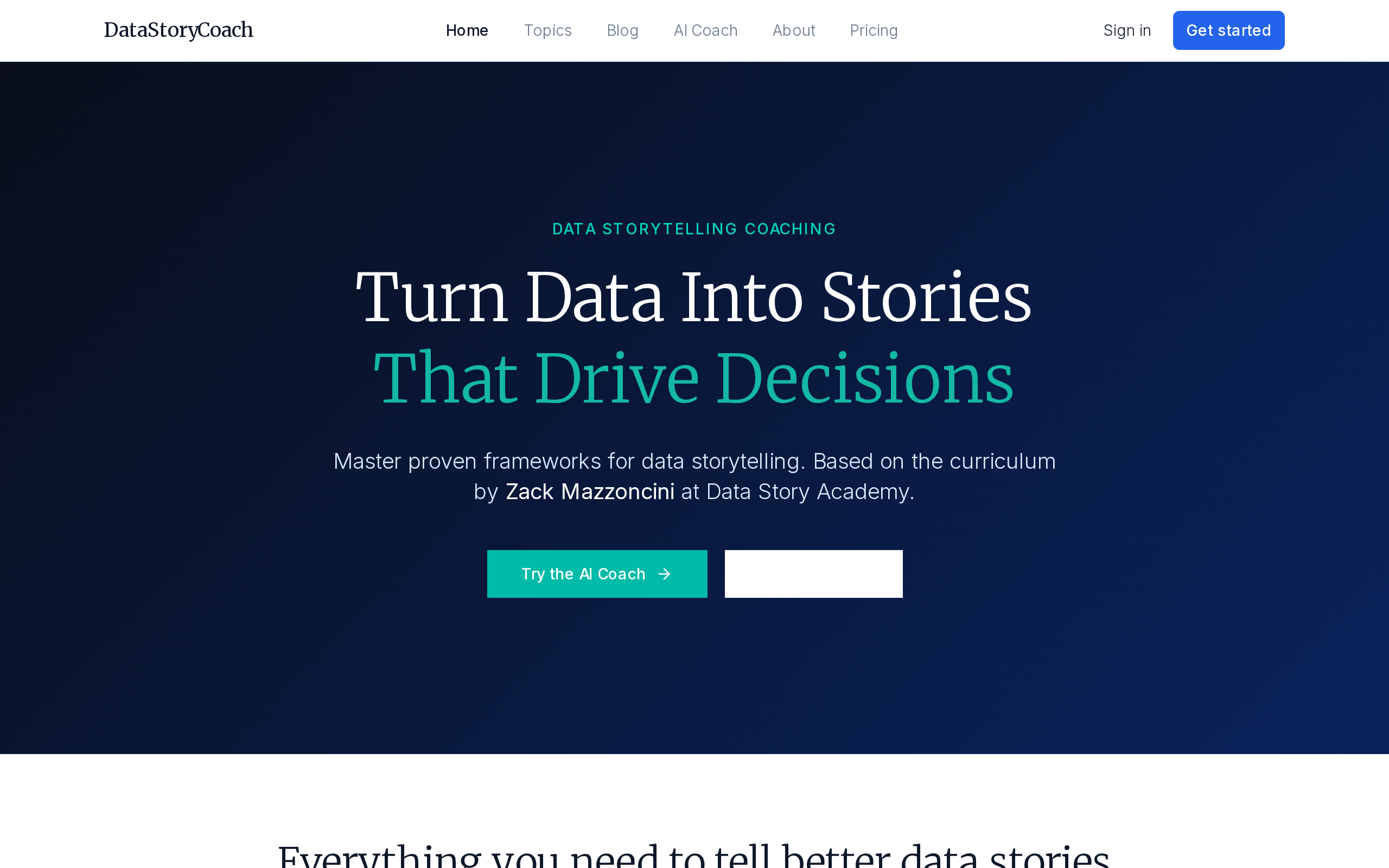 DataStoryCoach screenshot